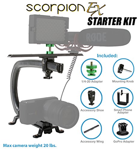 Cam Caddie Scorpion EX Video Camera Stabilizing Handle Kit with Included Smartphone