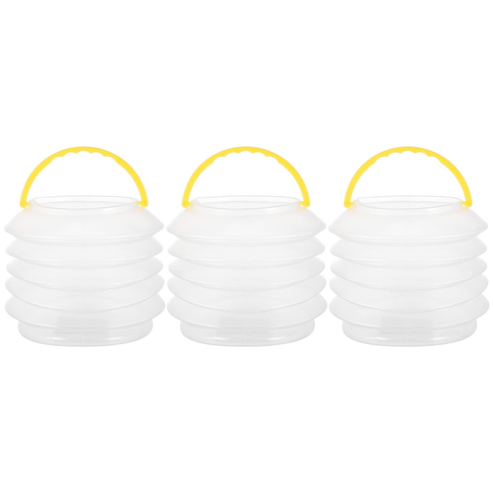 VICASKY 3pcs Telescopic Pen Holder Washing Buckets Paint Basins Painting Brush Plastic Painting Buckets Brush Washer Student Stationery Paint Brush Basins Paint Brush Holder