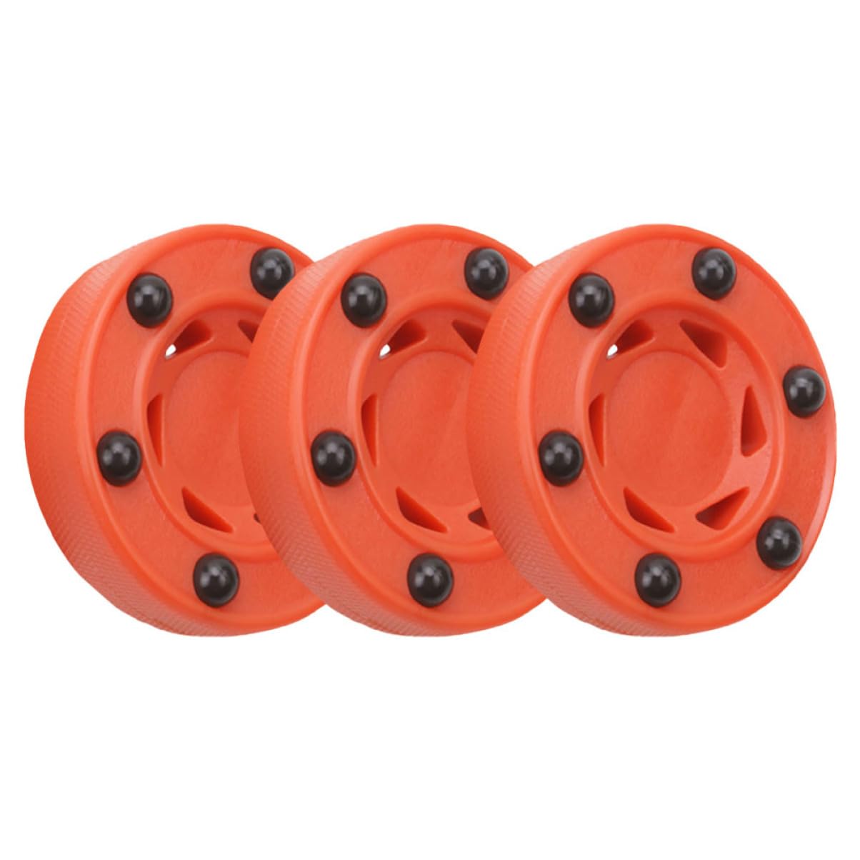 Abaodam Puck De Hockey para Entrenamiento Y Competición Pelota De Hockey Línea para Superficies Interiores Y Exteriores Compuesto De Alta Rozamiento