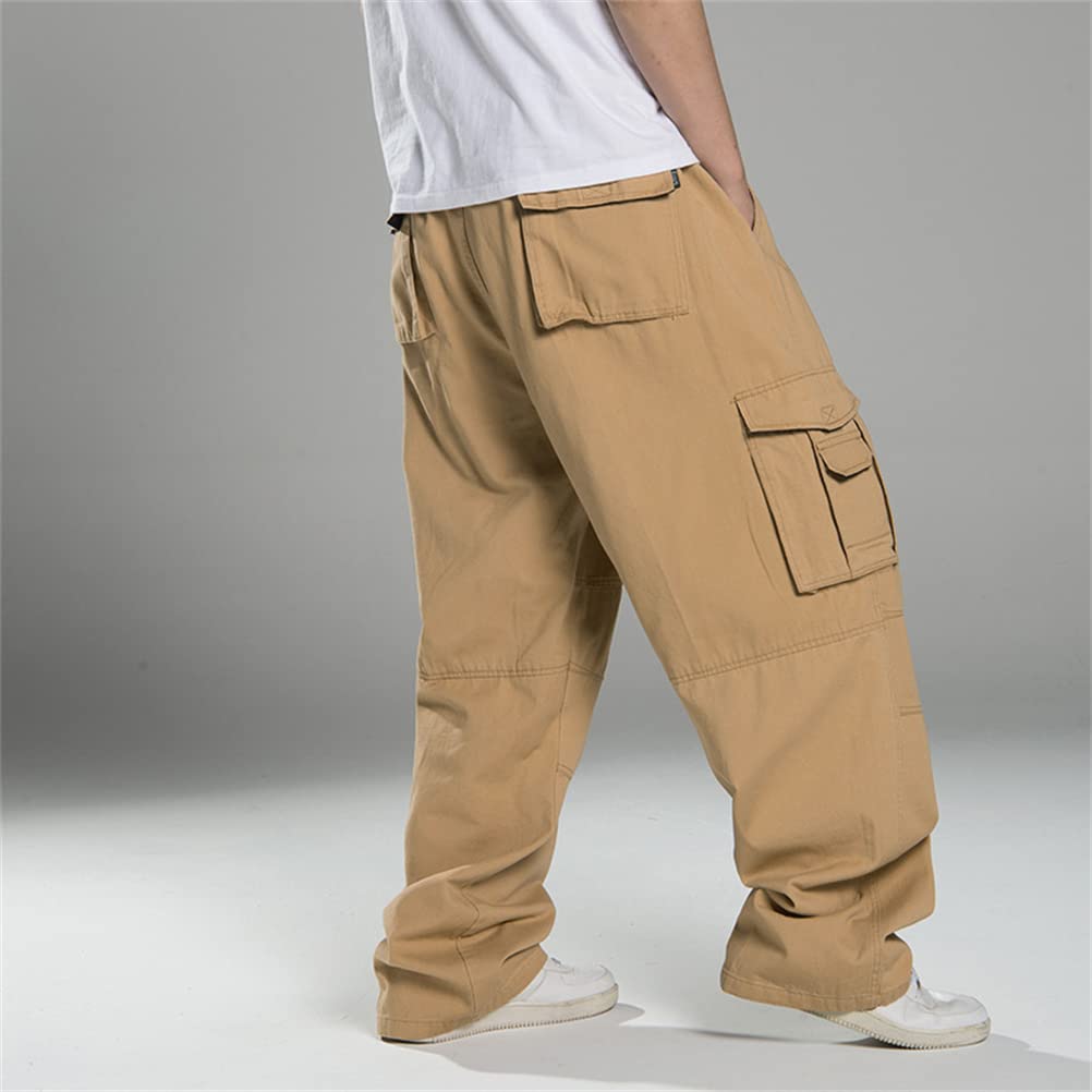 ORANDESIGNE Herren Hip Hop Hose Cargohosen Hipster Style Baggy Rap Straight Leg Loose Fit Baggy Hosen Straßentanz Hosen Teenager Jungen Skateboard Hose