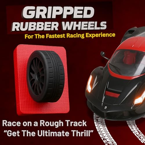 Image of GRAPHENE 1:16 Big Size Remote Control Car for Kids Rechargeable High Speed Racing Wall Car Toy Boy 3-10 Years Openable Door Super Sports RC Car with Led Light Realistic Miniature Model Vehicle Toy