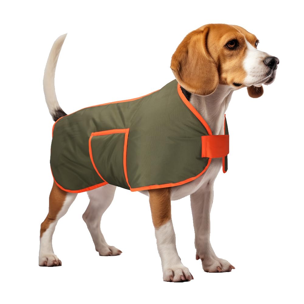 ROMNEYS Comfy'n Safe - Cappotto invernale e impermeabile per cani con fodera interna in pile, pettorali e passanti per gambe, apertura per stoviglie (taglie XS-XXL) (XL)