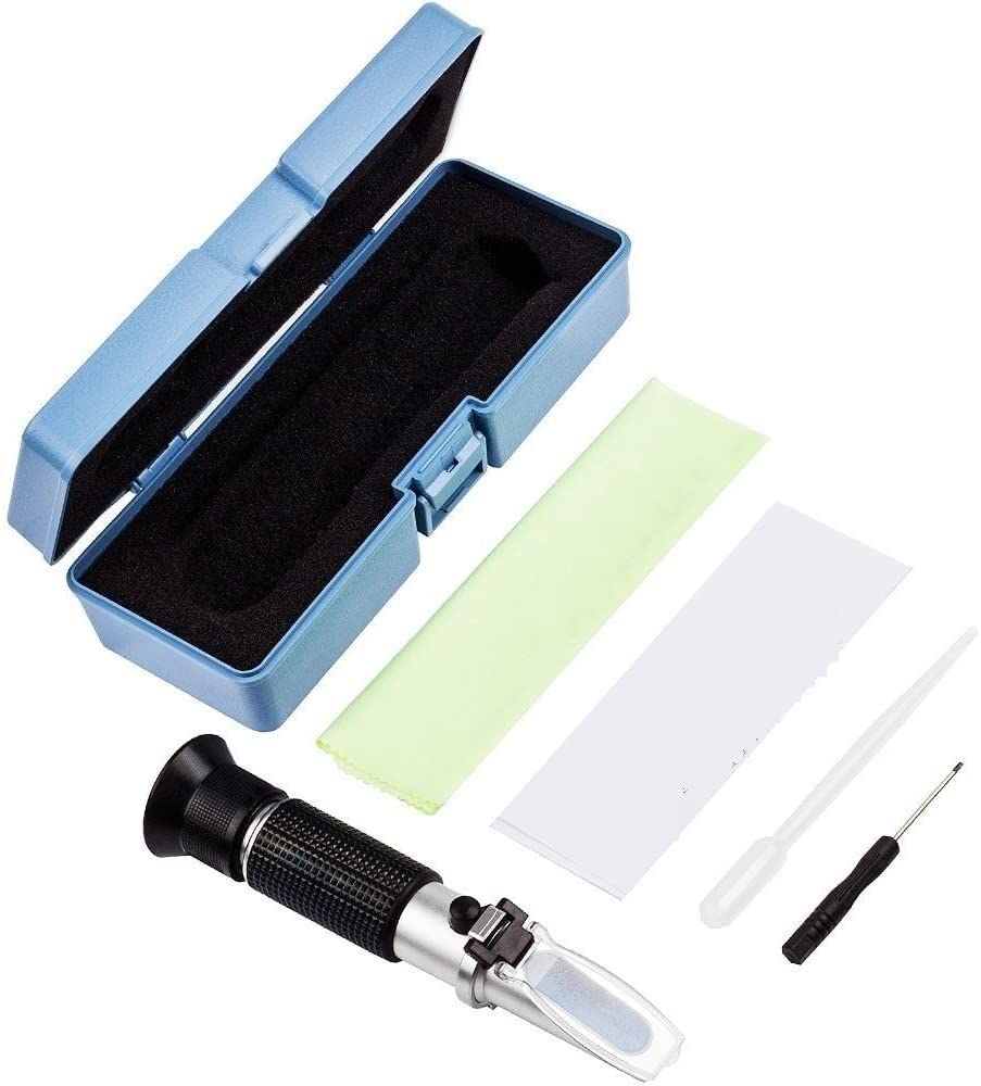 CUDTAPI Beer Wort Refractometer,Specific Refractometer For Beer Brewing, Dual Scale(0-32%, Wort 1.000-1.130)(With plastic case)