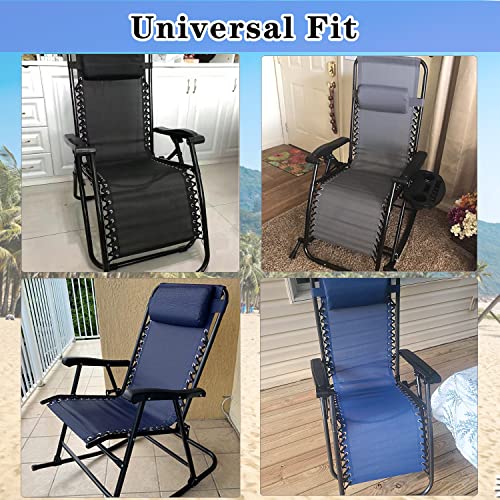 Zero Gravity Chair Replacement Fabric With Bungee Cord Kit, 17 Inch Wide Repair Cloth With Replacement Cord For Anti Gravity Chairs Outdoor Recliner Patio Lounge Chair Lawn Beach Sling Chair, Black #TOP2