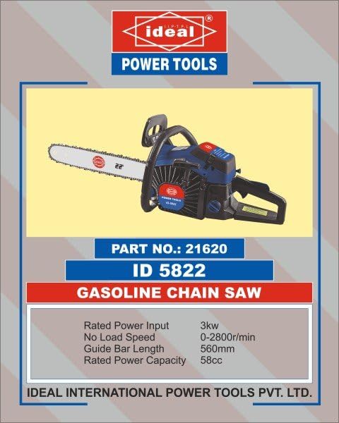 Image of IDEAL GASOLINE CHAIN SAW ID 5822 (58CC-22'')