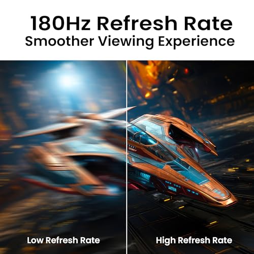 Image of FRONTECH 27-Inch QHD 2K Gaming Monitor (2560x1440) | 180Hz Refresh Rate | IPS Panel | HDMI & DP Dual Input | RGB Backlight | Eye Care | Wall Mount | 3-Year Warranty (MON-0085P)