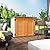 HOMSPARK Storage Shed Weather Resistance, Multi-Purpose Outdoor Storage Cabinet for Backyards and Patios, Horizontal Storage Shed for Lawnmower, Patio Accessories (Orange, Large - 26 cu.ft)