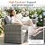Wisteria Lane Patio Furniture Set, 5 Pieces Wicker Outdoor Furniture for All Weather, Patio Sofa with High Backrest Support and Wide Armrest for Backyard, Balcony, Deck, Porch, Ash Gray
