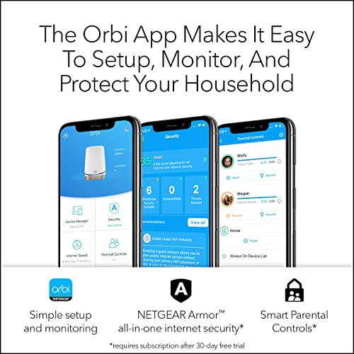 Image of NETGEAR Orbi Quad-Band WiFi 6E Router (RBRE960), 10Gbps Speed, Coverage up to 3,000 sq. ft, 200 Devices, 10 Gig Internet Port, Expandable to Create A Mesh System, AXE11000 802.11ax (Renewed)