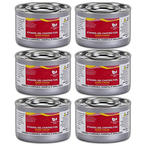 Chafing Dish Fuel Cans – Includes 6 Ethanol Gel Chafing Fuels, Burns