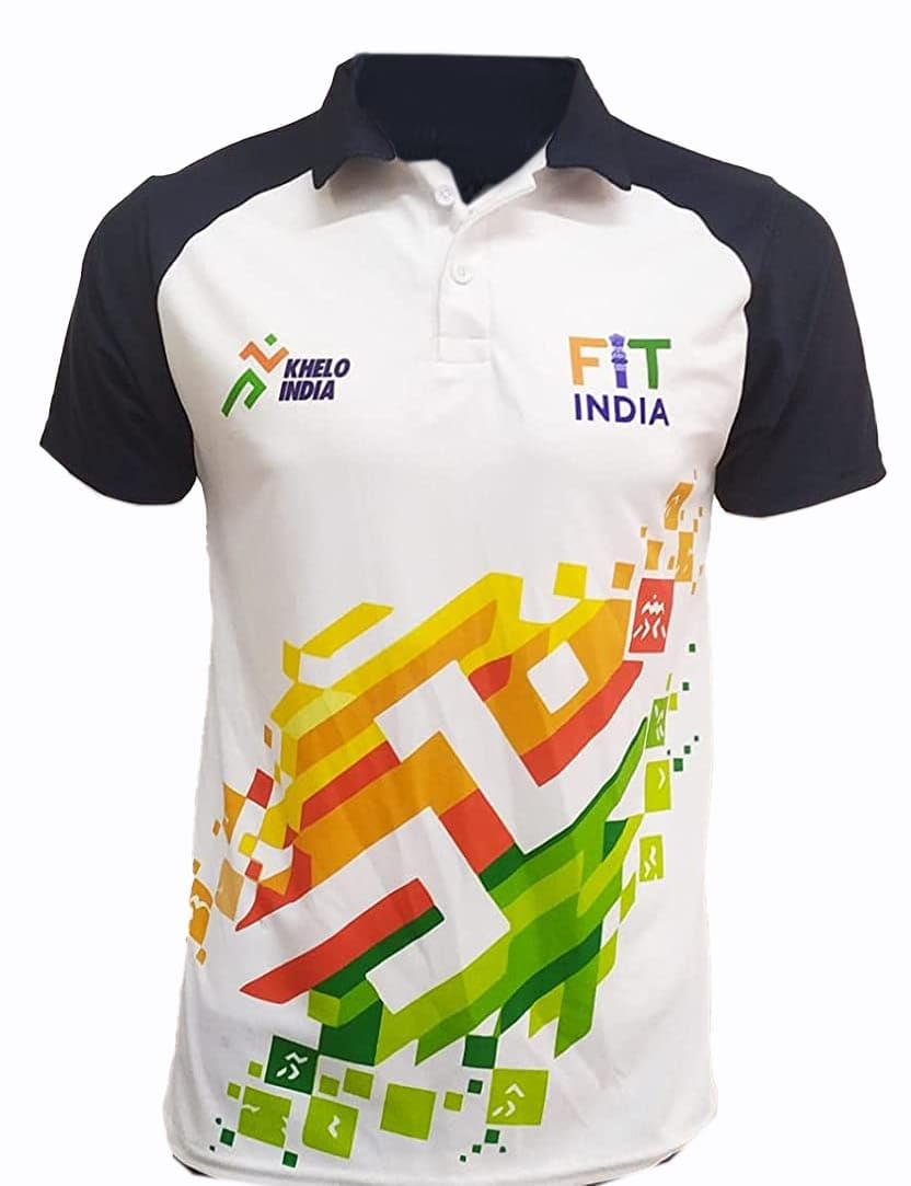 KHELO INDIA JERSEY HALF SLEEVES - 2023 (PLAIN BACK (NO PLAYER NAME), 42-L (for 66-75 KG)) WHITE (B0CGNBPF8P) Amazon Price History, Amazon Price Tracker