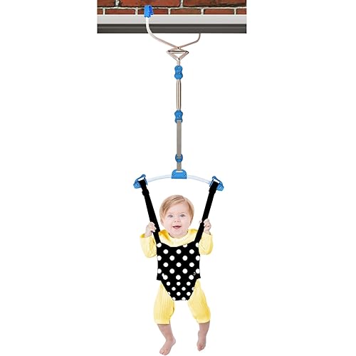 OUTINGPET Juego de ejercitador de parachoques para puerta con abrazadera de puerta correa ajustable para niños pequeños de 6 a 24 meses