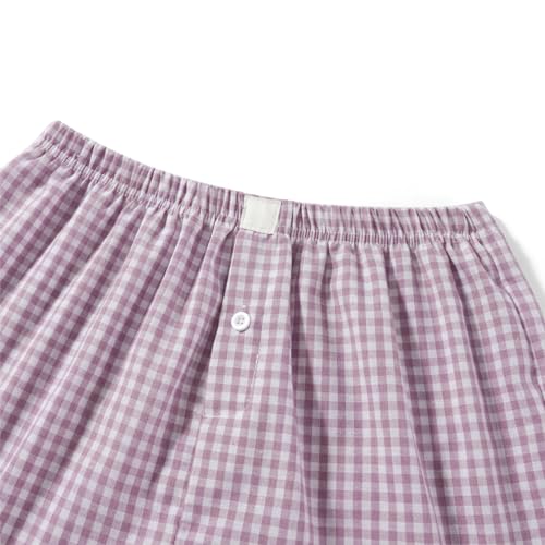 Image of Y2k Women Gingham Boxer Shorts Low Rise Micro Pajamas PJ Sleep Short Pants Plaid Sleepwear Sleeping Lounge Bottoms