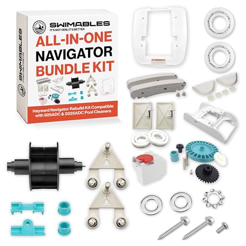 Swimables Navigator Extreme Bundle - Hayward Navigator Rebuild Kit Compatible with 925ADC & 2025ADC Pool Cleaners - Includes Pods Flaps Shoes Wings Bearings Gear Box & More Replacement Parts