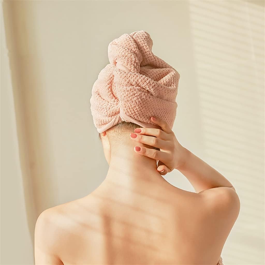Grid Woman Towels Rapid Hair Drying Towel Bath Shower Cap Dry