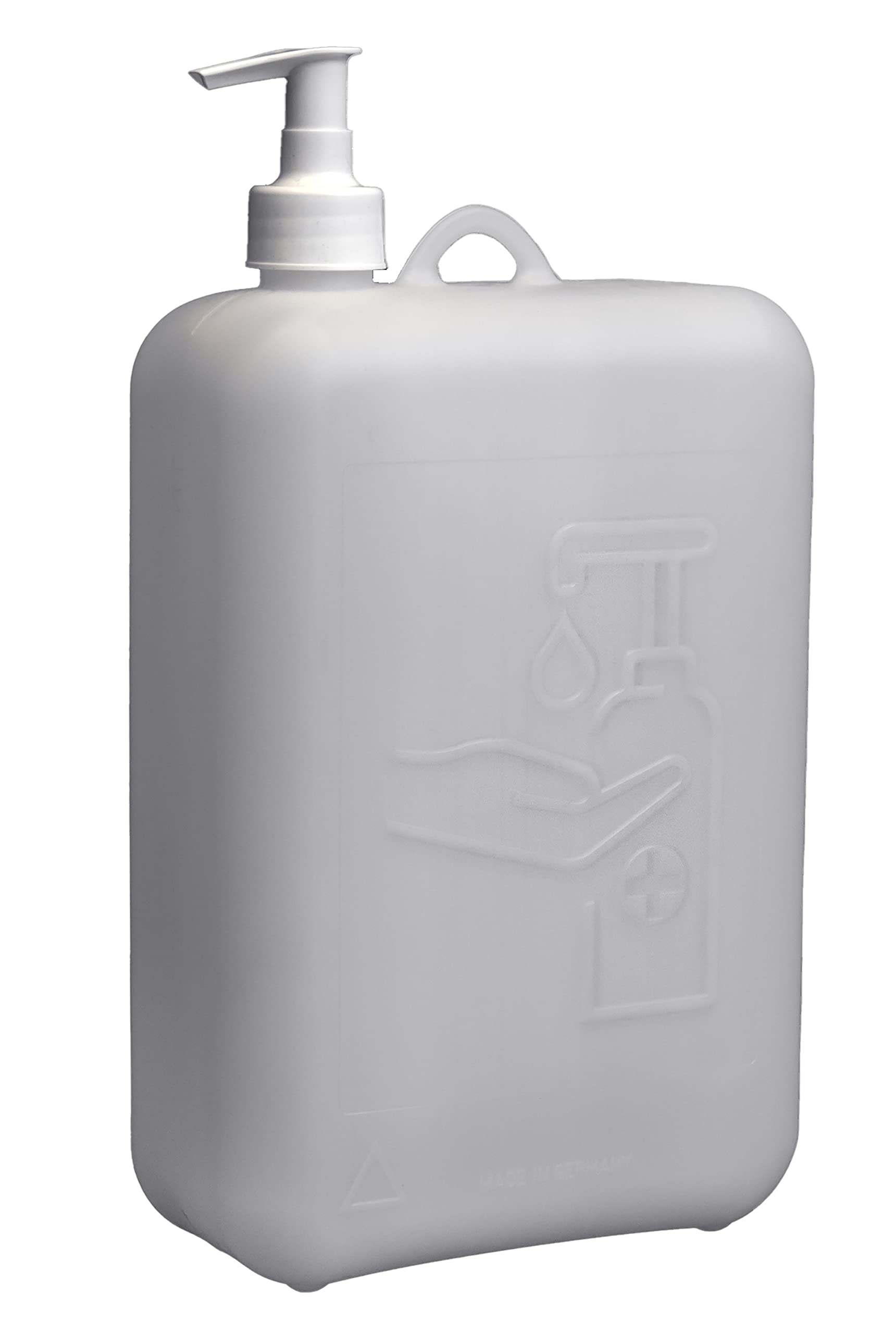 h黱ersdorff Pump Dispenser 2000 ml Ideal for Soap or Disinfectant, BPA-, Temperature Resistant, Made in Germany, Natural Colours, 2000ml