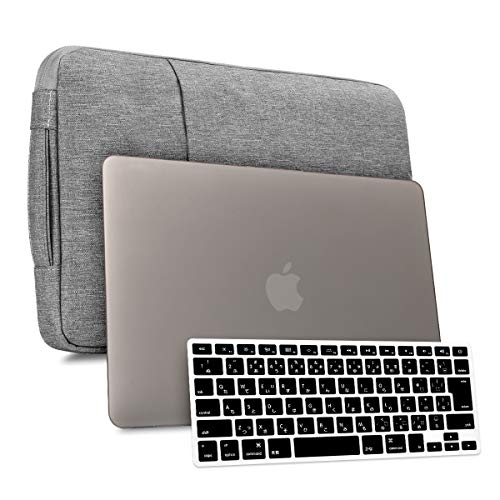 CISOO 13インチ MacBook Pro 13 ケース 2013-2015 A1502/A1425対応 つや消し 保護カバー 日本語キーボードカバー JIS配列 耐衝撃 インナーバッグ 13インチ ノートパソコンケース スリーブ PCバッグ