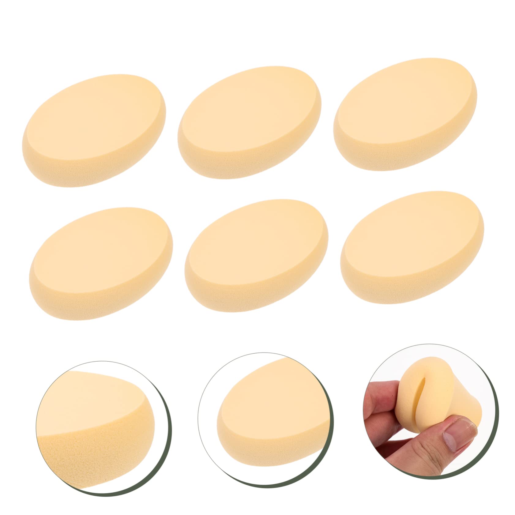 MAGICLULU 5 Set Di Spugne Per Il Trucco in Poliuretano Idrofilo Ovali Morbide Per Il Viso Per Lapplicazione Del Fondotinta Per Uso Bagnato O Asciutto 6 Pezzi*5