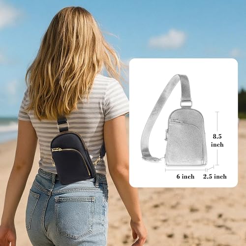 Image of INICAT Small Travel Purse,Anti Theft Crossbody Bag for Women | RFID Blocking, 8 Card Slots,Secure Back Zipper Pocket,Sling Style