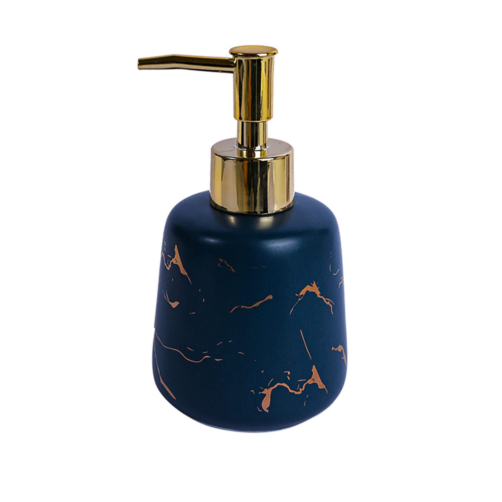 soap dispenser, Soap Dispenser,/Marble Pattern Design With Pump, Refillable Lotion For Bathroom Vanity Countertop, Ceramic Shampoo Dispenser-blue-330ml/11.6oz
