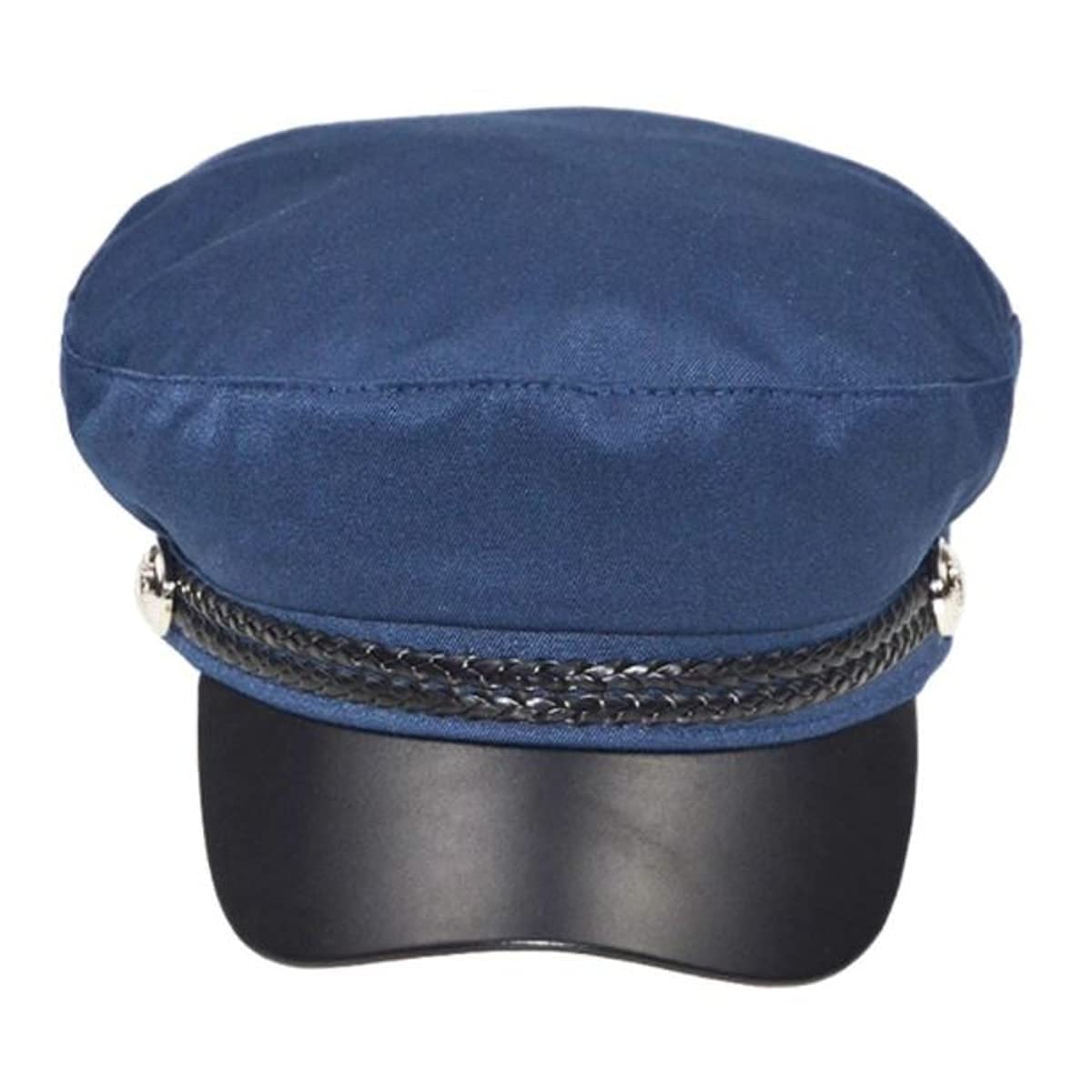 iSWEVEN Classic Cotton Beret Cap for Men & Women - Stylish Newsboy, Irish Cabbie Summer Visor Hat - Free Size (WBC8101B, Blue) - Image 6 thumbnail