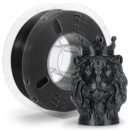 Image of VOXELAB Silk+ PLA Filament 1.75mm, Shiny Chrome-Like Finish with Enhanced Layer Adhesion, 1kg (2.2lbs) for Most FDM 3D Printers, Smooth & Flawless Printing(Black)