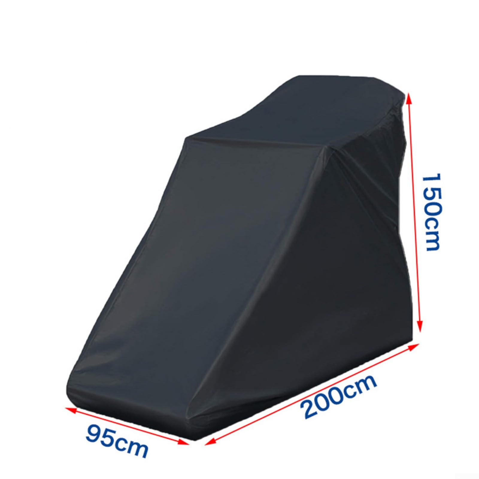 Housse de tapis de course imperméable et pliable pour machine de course à pied, tapis de course d'extérieur, housse anti-poussière et anti-poussière - 200 x 95 x 150 cm (noir, 200 x 95 x 150 cm)