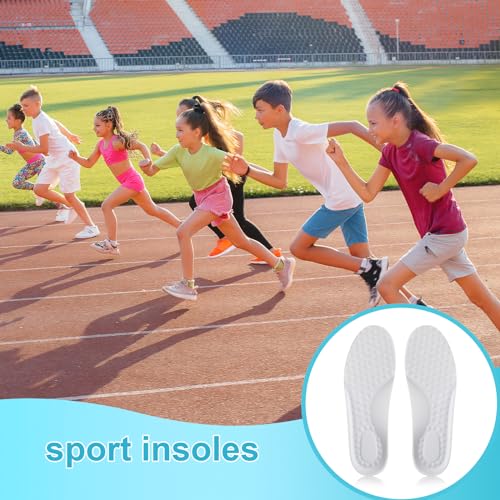WLLHYF 2 paires de semelles pour chaussures pour enfants, découpées pour s'adapter aux chaussures pour enfants et les tout-petits, tailles respirantes en mousse pour semelles de chaussures pour – vue 5