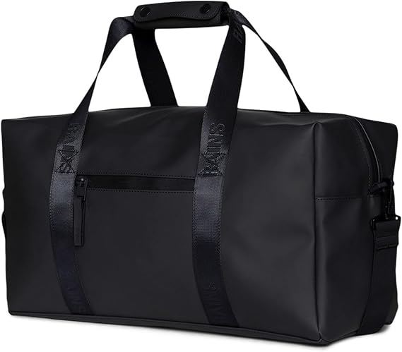 RAINS Trail Gym Bag Waterproof Sports Duffel, Shoulder Strap, 6.9 gal | Waterproof PU gym duffel for women and men; 26 L sports bag, coated zip, mesh pocket, detachable shoulder strap