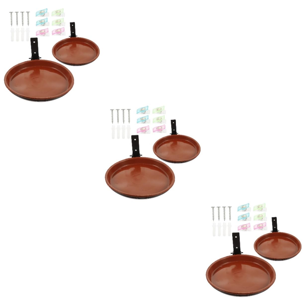 BESPORTBLE 3juegos Comedero para Pájaros Colgante con Plato Juego De Soporte Resistente para Jardín y Patio para Aves Exterior