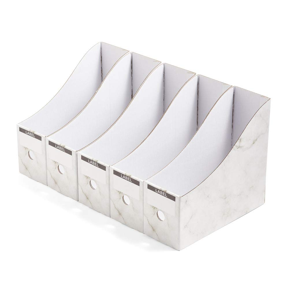 Panavage Scatola per documenti, carta A4, piccoli oggetti, supporto per documenti, articoli di cancelleria, forniture per ufficio, tipo di assemblaggio, set di 5, bianco
