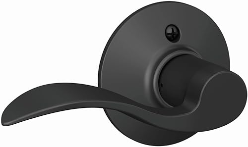 Miniatura 3 de Schlage F10 ACC 622 - Manija de puerta Accent, cerradura de paso para pasillo y armario, negro mate