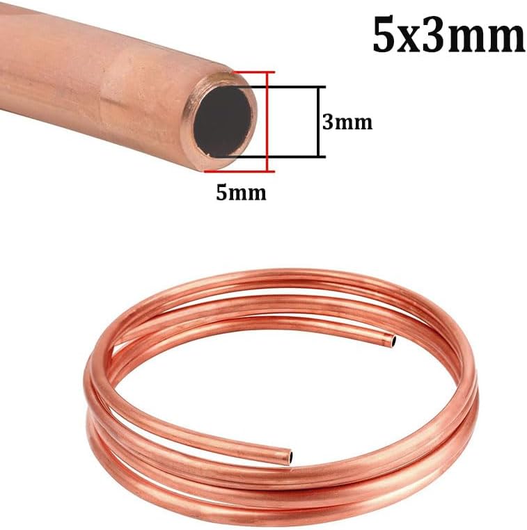 TUBENEXIAN 1メートル T2 軟質銅管コイル 外径2mm～12mm 内径1mm～10mm 99.9%純銅 エアコン冷却用
