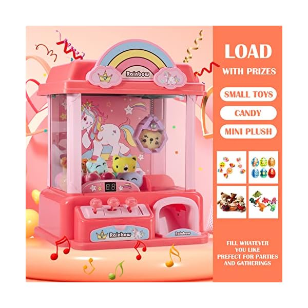 Mini-Claw-Machine-for-KidsElectronic-Arcade-Game-Indoor-Toy-for-Tiny-Stuff-Small-Fun-Cool-ThingsCandy-Vending-Machine-ToyUnicorn-Toys-for-GirlsGreat-Birthday-Gift-for-6-7-8-9-Year-Old Mini-Claw-Machine-for-KidsElectronic-Arcade-Game-Indoor-Toy-for-Tiny-Stuff-Small-Fun-Cool-ThingsCandy-Vending-Machine-ToyUnicorn-Toys-for-GirlsGreat-Birthday-Gift-for-6-7-8-9-Year-Old