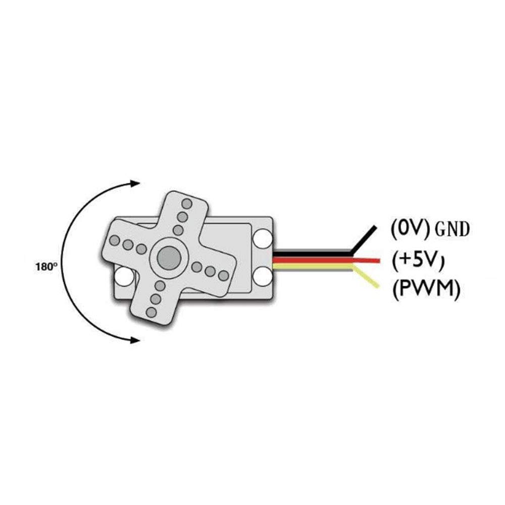 SG90 9G Micro Servo Moteur 6 Pièces 90-180-360 Degrés RC Direction 450 Aile Fixe-Robot Hélicoptère Contrôle Avion (360 degrés)