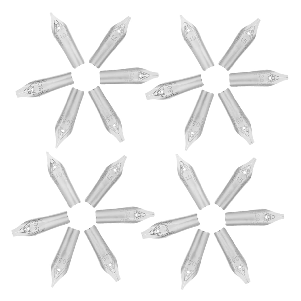 HOMSFOU 60pcs Fountain Pen Nibs Replacement Stainless Steel Writing Nibs for Students Calligraphy Painting and Signing to Included