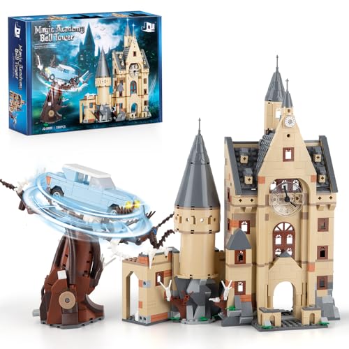 Image of Vziimo Magic Clock Tower Building Set, Creative Castle Mini Building Blocks Kit for Fans, Collectible Castle Model Toys Gifts for Adults Teens 14+ (1305PCS)
