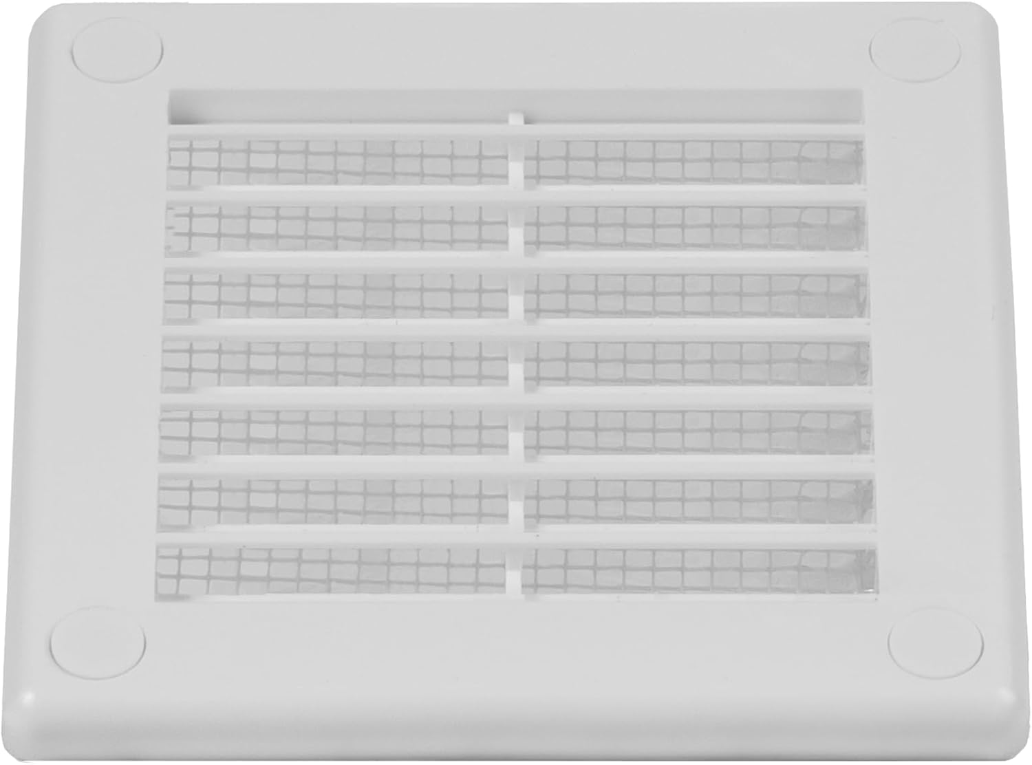 10-Pack 4" x 4" (Outer Size) Square Air Vent Cover – White Plastic Vent Deflector - Screen Mesh, Surface Mount Wall Ceiling – Cold Air Return Soffit Air Vent Cover - Register Indoor Outdoor