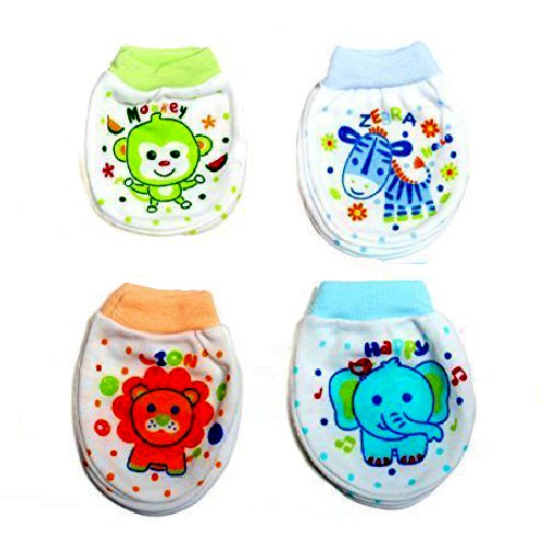 HelleryHoney Enterprise Baby Mittens hand gloves Set-Multi Color (pack of 4 pair)