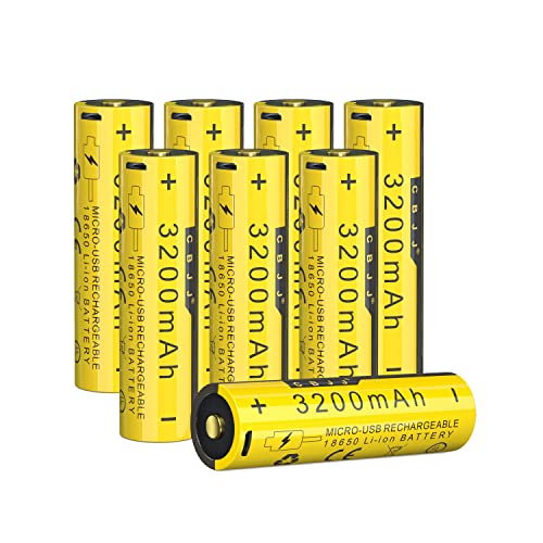 CPZZ 3.7V 3200mAh USB Rechargeable Batteries, PreCharged High Capacity