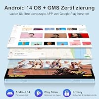 ZIOVO 2026 Tablet 10 Zoll Android 14 Tablet PC mit 22GB RAM+128GB ROM(2TB TF), FHD 1280 * 800, 2.4G+5G WLAN, Octa-Core 2.0GHz, 8000mAh, 5MP+8MP, BT 5.0, GPS Tablet mit Tastatur und Maus - Blau – Ansicht 3