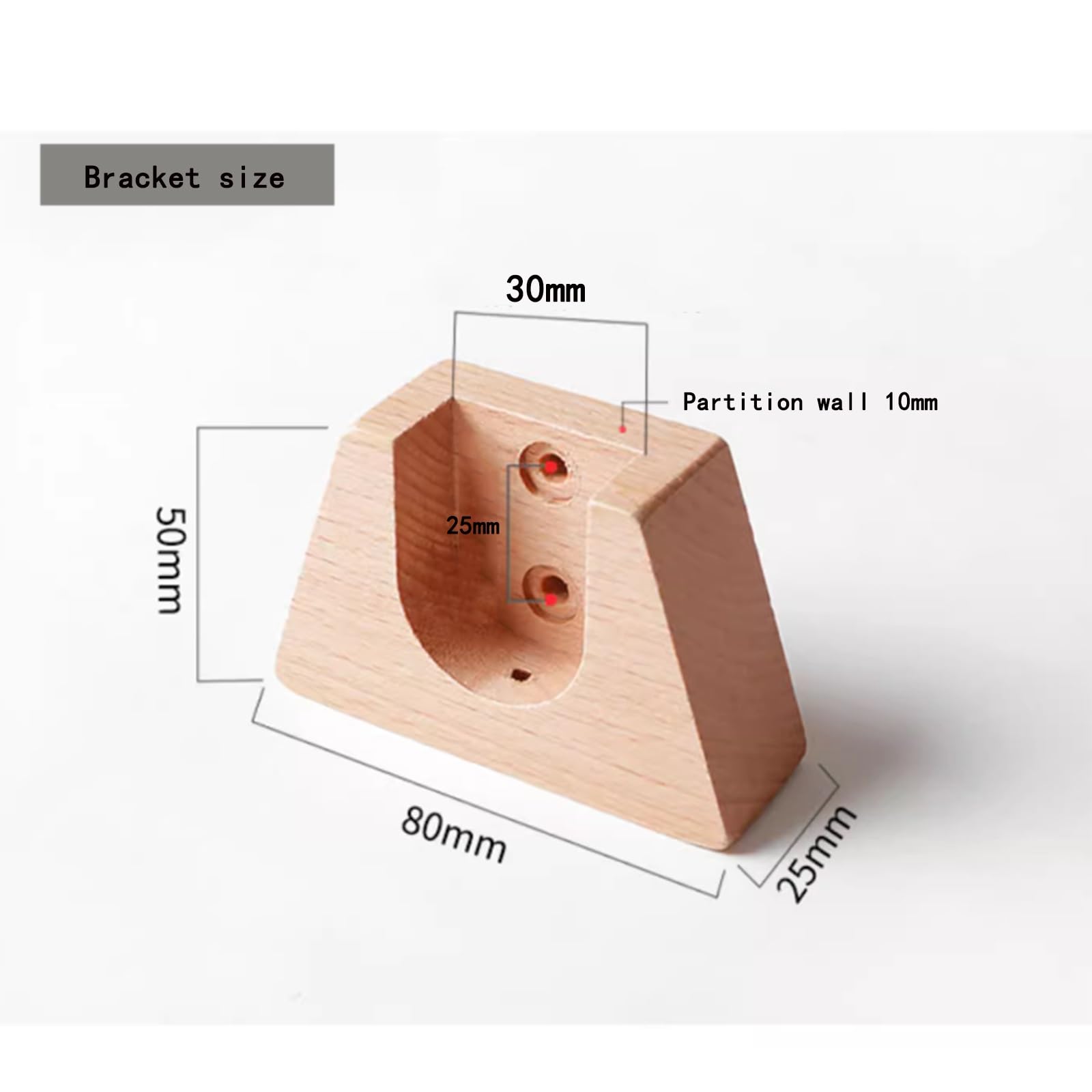 Tringle à rideaux en bois massif – 29 mm de diamètre avec supports et vis – Longueur fixe 160 cm / 63in – Idéal pour rideaux et vêtements – Décoration d'intérieur