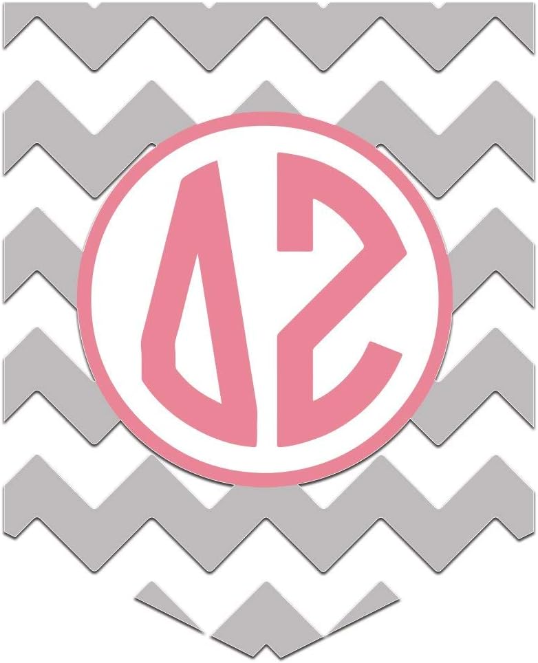 Delta Zeta - Chevron with Monogram Pocket T-Shirt - ΔΖ