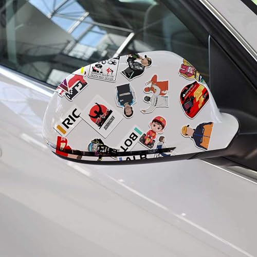 Image of WallDesign Ultimate F1 Racing Sticker Set Collection of 56 - Mobile, Laptop, Accessories, Gifting - Durable, Laminated, Quality Printed Vinyl for True Racing Fans-Self-Adhesive