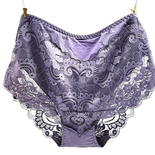 Culotte en coton grande taille lot de 3 slips haute taille dentelle pour femmes
