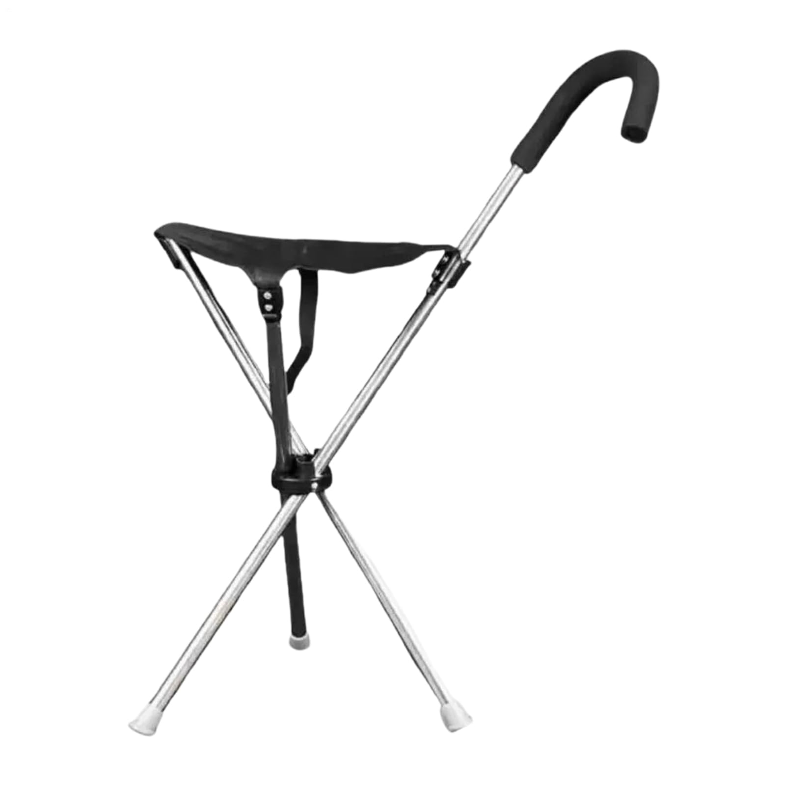 Bastón con Asiento Mango Ergonómico Portátil Antideslizante
