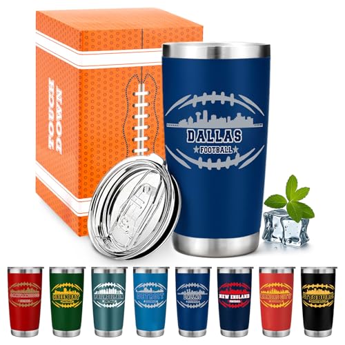 Football Fan 20 Oz Insulated Travel Mug Dallas Cowboys