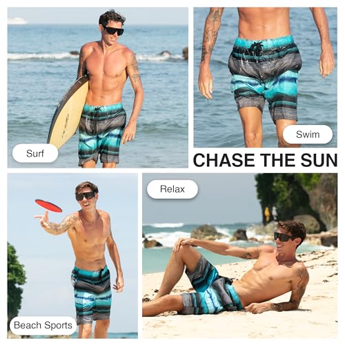 Image of Kanu Surf Men's Big Viper Extended Size Stripe Swim Trunk