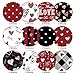 Valentines Pattern Paper Double Sided Valentine Decorative Scrapbook Craft Paper,Love Heart Red Black Cardstock for Valentines Craft Supplies Card Making Scrapbook(12 Design,24 Sheet,11 x 11 Inch)