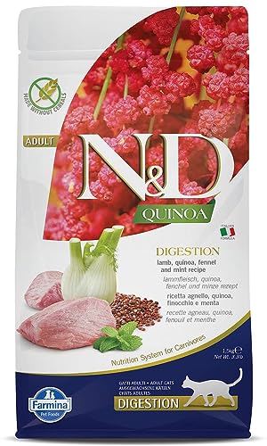 Farmina N&D Quinoa Digestion Lamb Quinoa Fennel and Mint Recipe Dry Cat Food 3.3lb